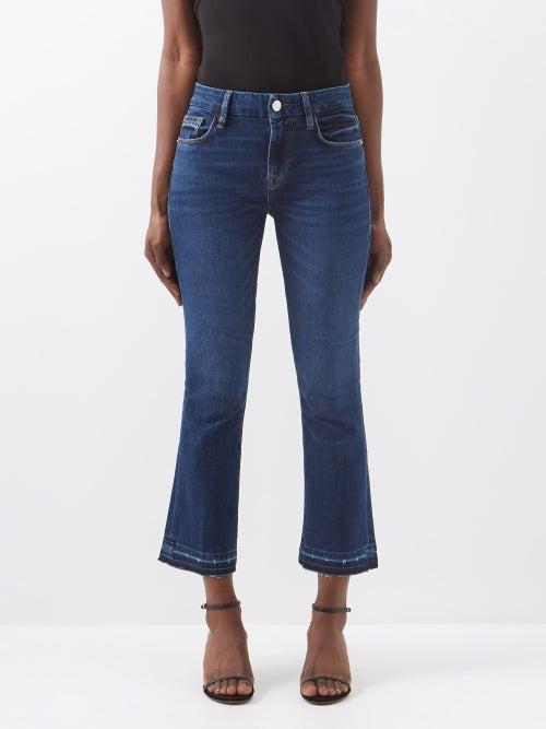 Frame - Le Crop Cropped Jeans - Womens - Dark Blue