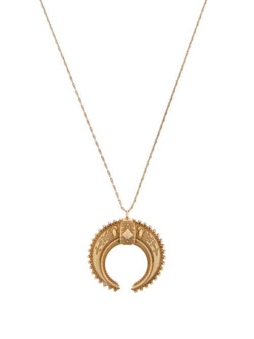 Matchesfashion.com Etro - Crescent Moon Pendant Necklace - Womens - Gold