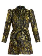 Gucci Romantic Flower-jacquard High-neck Dress