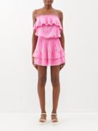 Melissa Odabash - Salma Strapless Jersey Mini Dress - Womens - Mid Pink