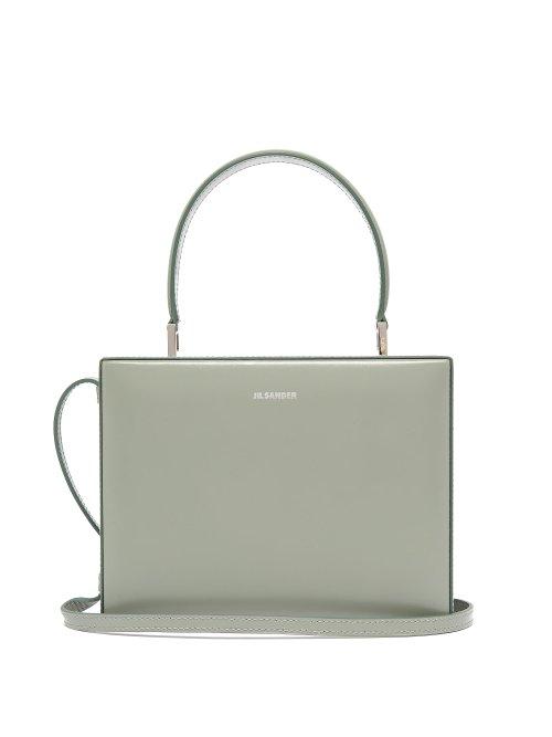 Matchesfashion.com Jil Sander - Case Small Leather Cross Body Bag - Womens - Light Green