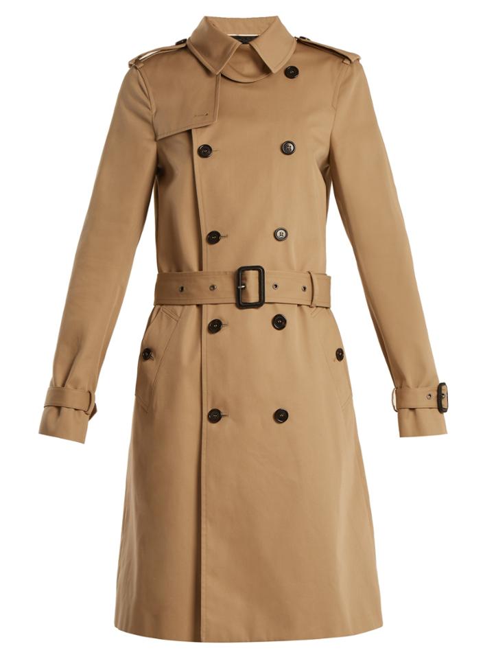 Saint Laurent Double-breasted Gabardine Trench Coat