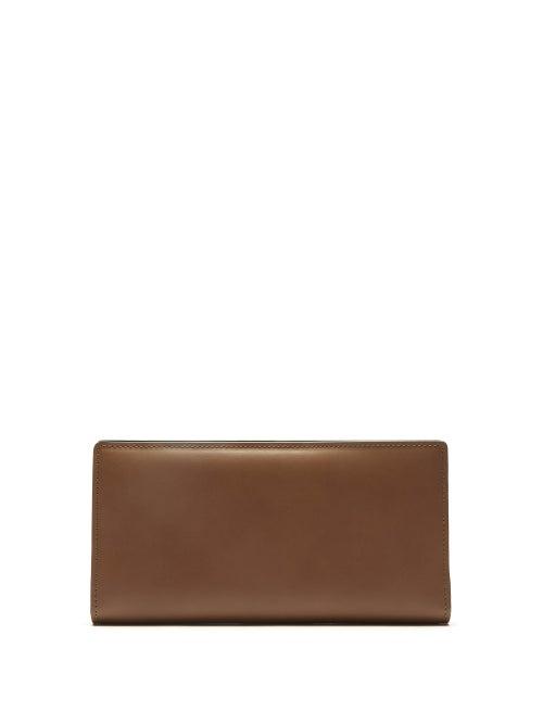Matchesfashion.com Maison Margiela - Four-stitches Leather Continental Wallet - Mens - Brown