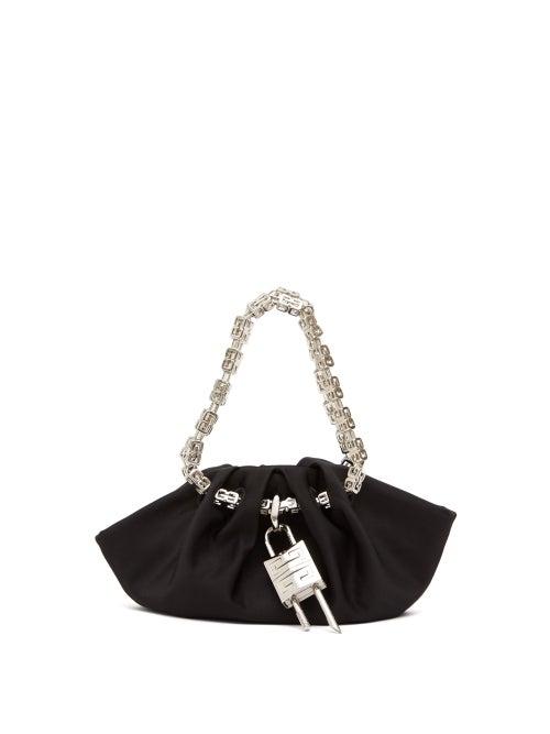 Givenchy - Kenny Padlock Satin Pouch - Womens - Black