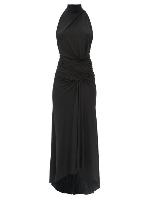 Matchesfashion.com Alexandre Vauthier - Halterneck Stretch-jersey Dress - Womens - Black