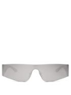 Matchesfashion.com Balenciaga - Mono Reflective Slim Sunglasses - Mens - Silver