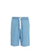 Gucci Chambray Side-stripe Shorts