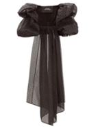 Matchesfashion.com Marc Jacobs - Crystal Embellished Tulle Bolero Jacket - Womens - Dark Grey