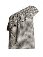 Velvet By Graham & Spencer Haley One-shoulder Gingham Top