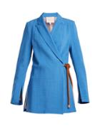 Matchesfashion.com Roksanda - Belted Rope Jacket - Womens - Blue
