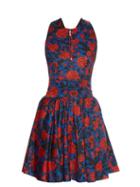 Matchesfashion.com Sophie Theallet - Jeanne Floral Print Dress - Womens - Blue Multi
