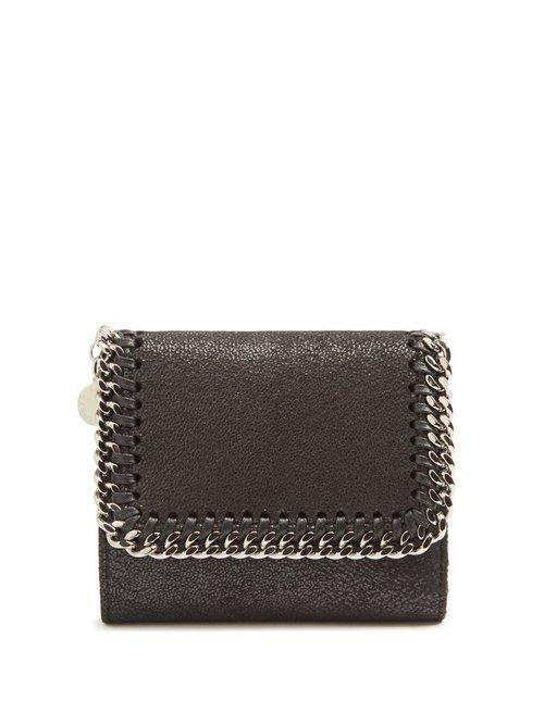 Matchesfashion.com Stella Mccartney - Falabella Faux Suede Wallet - Womens - Black