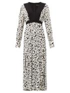 Matchesfashion.com Proenza Schouler - Splatter Print Crepe Maxi Dress - Womens - White