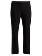 Matchesfashion.com Alexander Mcqueen - Satin Striped Crepe Tuxedo Trousers - Womens - Black