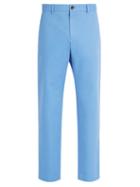 Matchesfashion.com Gucci - Logo Embroidered Chino Trousers - Mens - Light Blue