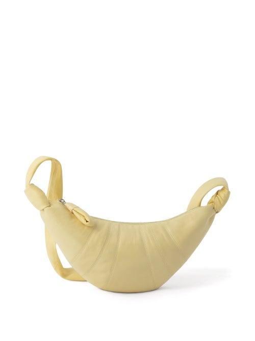 Lemaire - Croissant Small Leather Cross-body Bag - Womens - Light Yellow