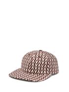 Matchesfashion.com Valentino - Optical Print Cotton Cap - Mens - Burgundy