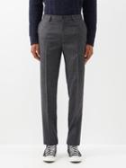 Sunspel - Pleated Merino Suit Trousers - Mens - Grey