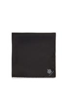 Matchesfashion.com Dolce & Gabbana - Crown Jacquard Silk Faille Pocket Square - Mens - Black