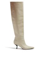 Matchesfashion.com The Row - Bourgeoise Knee High Leather Boots - Womens - Cream