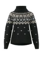 Matchesfashion.com Bogner - Sina Fair Isle Cashmere Sweater - Womens - Black Print