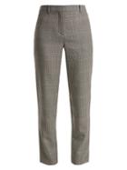 Matchesfashion.com Givenchy - Houndstooth Wool Blend Trousers - Womens - Black White