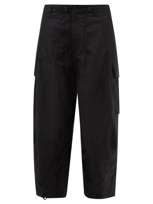 Needles - Cropped Cotton-twill Cargo Trousers - Mens - Black
