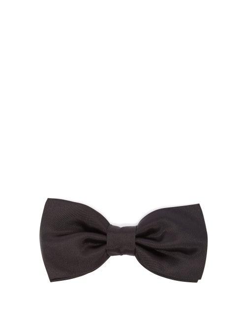 Matchesfashion.com Neil Barrett - Berkley Satin Bow Tie - Mens - Black