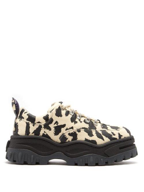 Matchesfashion.com Eytys - Angel Canvas Trainers - Womens - Leopard