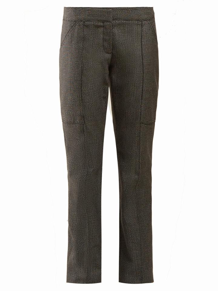 Stella Mccartney Straight-leg Wool And Cotton-blend Trousers