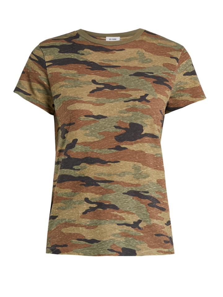 Re/done Originals X Hanes Camouflage-print T-shirt