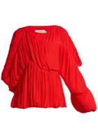 Preen By Thornton Bregazzi Heather Pleated Georgette Blouse