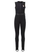 Moncler Grenoble - Logo-patch Softshell Sleeveless Ski Suit - Womens - Black