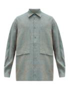 Matchesfashion.com E. Tautz - Lineman Cotton-poplin Shirt - Mens - Blue Multi