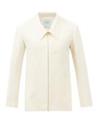 Casablanca - Diamond-appliqu Wool Zipped Jacket - Mens - White