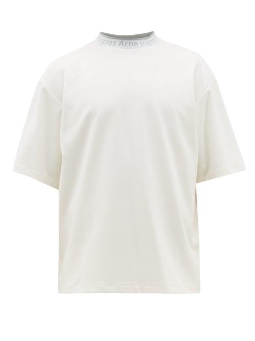 Matchesfashion.com Acne Studios - Extorr Logo-jacquard Cotton-jersey T-shirt - Mens - White