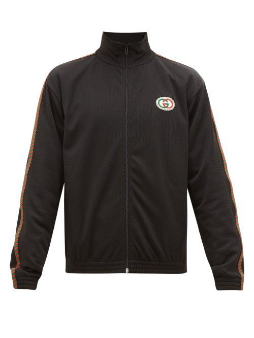 Matchesfashion.com Gucci - Logo-patch Mesh Track Jacket - Mens - Black