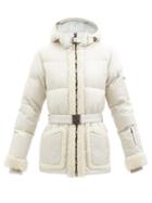 Bogner - Terry Shearling-trimmed Down Ski Jacket - Womens - Beige