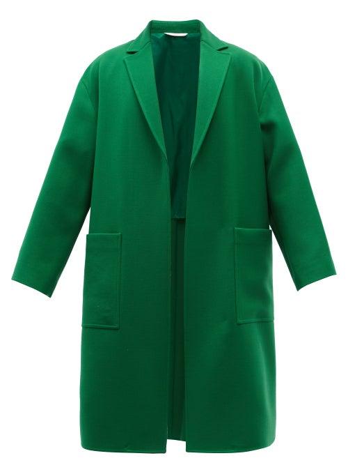 Valentino - Patch-pocket Virgin Wool-delaine Coat - Mens - Green