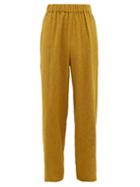 Matchesfashion.com Marrakshi Life - Cotton Blend Boucl Palazzo Trousers - Mens - Yellow