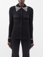 Proenza Schouler - Cloque Jacquard Knit Shirt - Womens - Black White