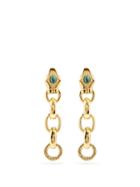 Matchesfashion.com Aurlie Bidermann - Tao 18kt Gold-plated Snake Earrings - Womens - Blue Gold