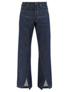 Matchesfashion.com Bianca Saunders - Slit-cuff Straight-leg Jeans - Mens - Blue