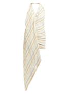 Matchesfashion.com Jacquemus - Spezia Cotton And Linen Blend Halterneck Dress - Womens - Beige Multi