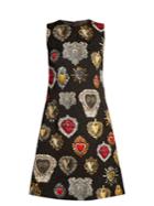 Dolce & Gabbana Heart-print Round-neck Sleveless Dress
