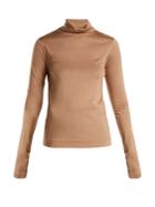Joseph Silk-jersey Roll-neck Top
