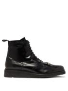 Matchesfashion.com Toga Virilis - Tassel Front Leather Brogue Boots - Mens - Black