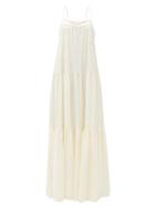 Matchesfashion.com Ryan Roche - Tiered Maxi Dress - Womens - White / Ivory
