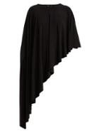 Matchesfashion.com Norma Kamali - Diagonal Stretch Jersey Shawl - Womens - Black
