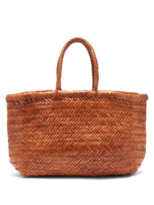 Matchesfashion.com Dragon Diffusion - Triple Jump Medium Woven-leather Basket Bag - Womens - Tan